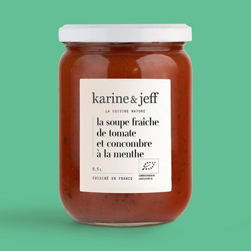 La soupe fraîche de tomate et concombre à la menthe - Karine & Jeff