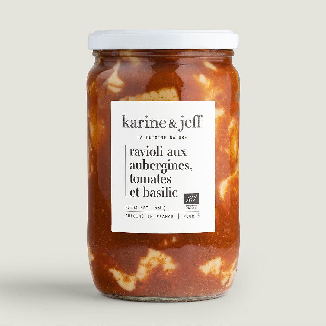 Ravioli aux aubergines, tomates et basilic - Karine & Jeff