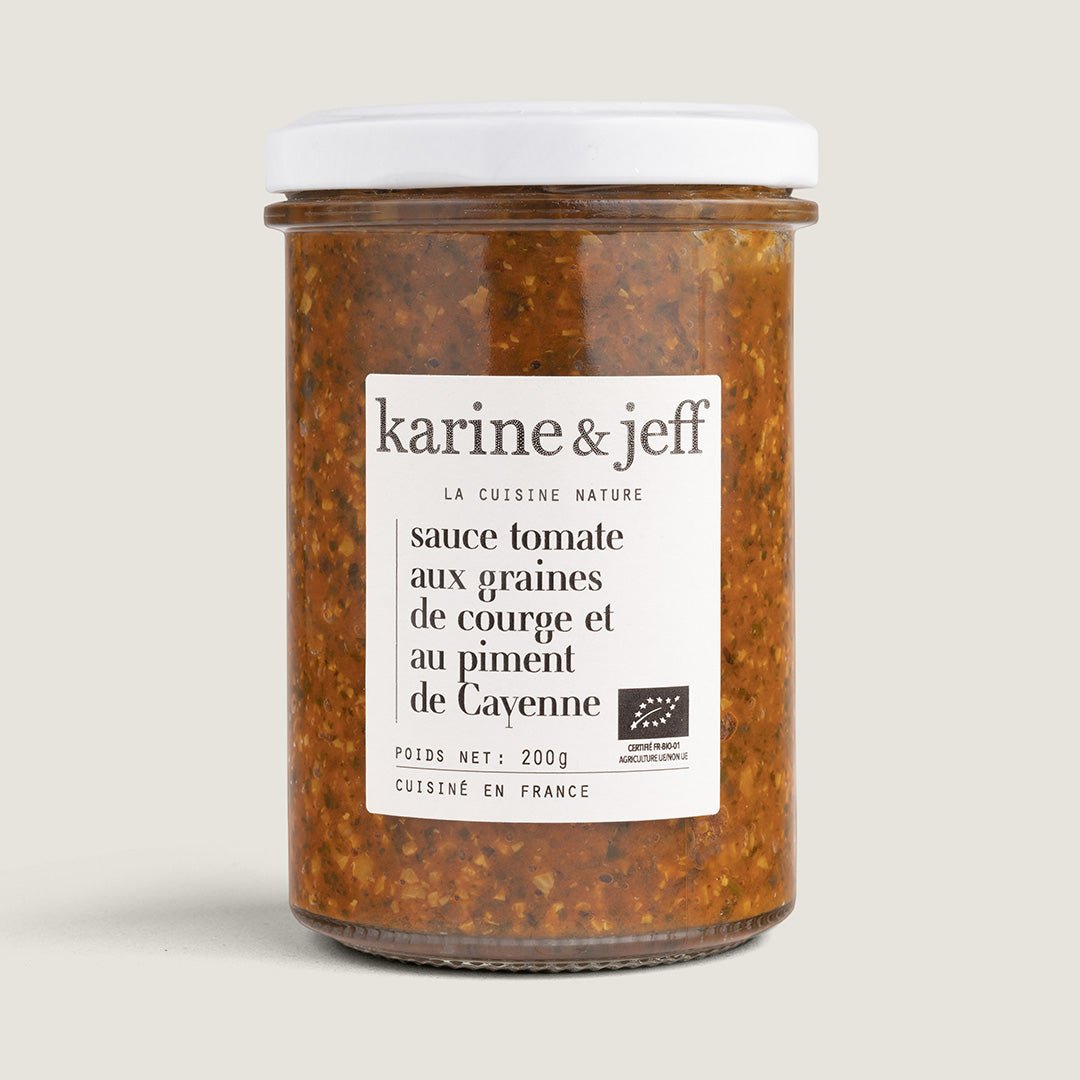 Sauce tomate aux graines de courge et au piment de Cayenne - Karine &amp; Jeff