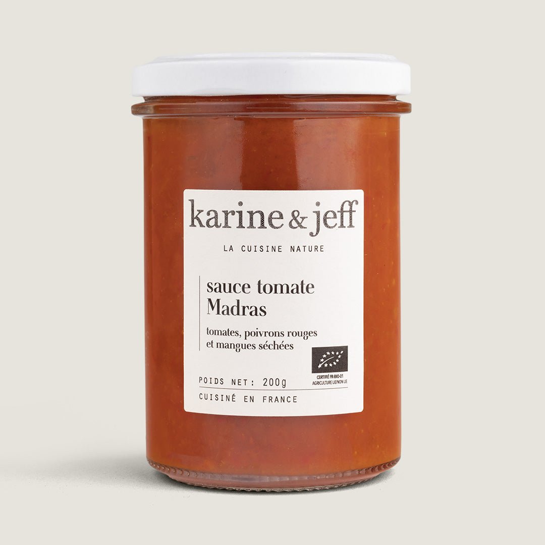 Sauce tomate Madras - tomates, poivrons rouges et mangues séchées - Karine & Jeff